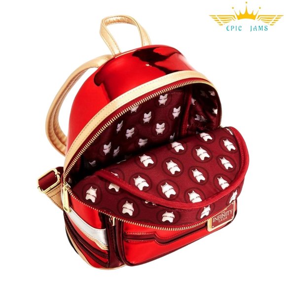Loungefly Marvel The Infinity Saga Iron Man 15th Anniversary Mini Backpack New - Picture 5 of 5